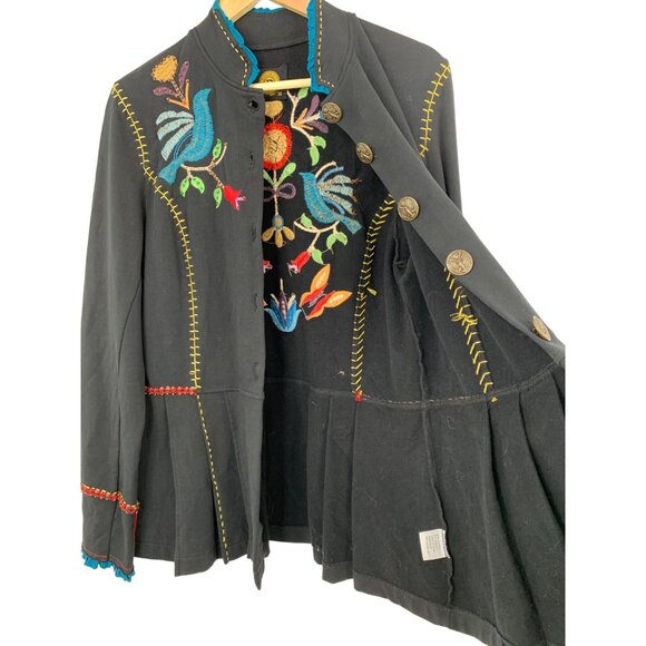 Double D Ranch XS/S Black Stretch Knit Blazer RH10469 GUC Western Couture - Picture 5 of 11